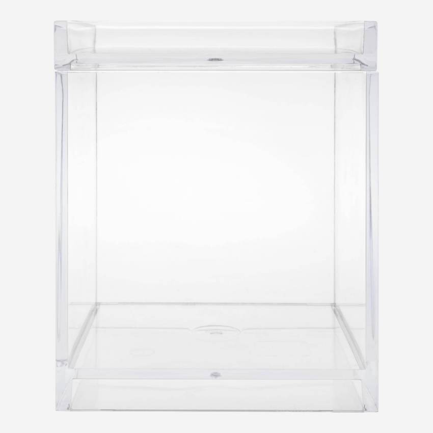 Caja con tapa - 14 x 17,2 x 14 cm - Transparente