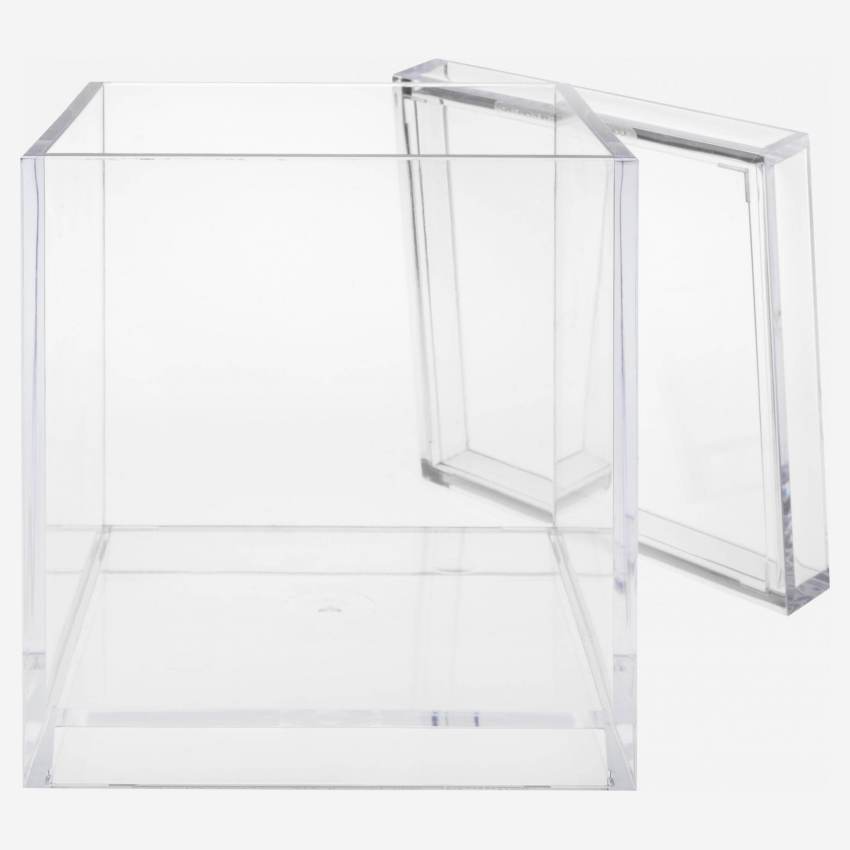 Boîte avec couvercle - 14 x 17,2 x 14 cm - Transparent