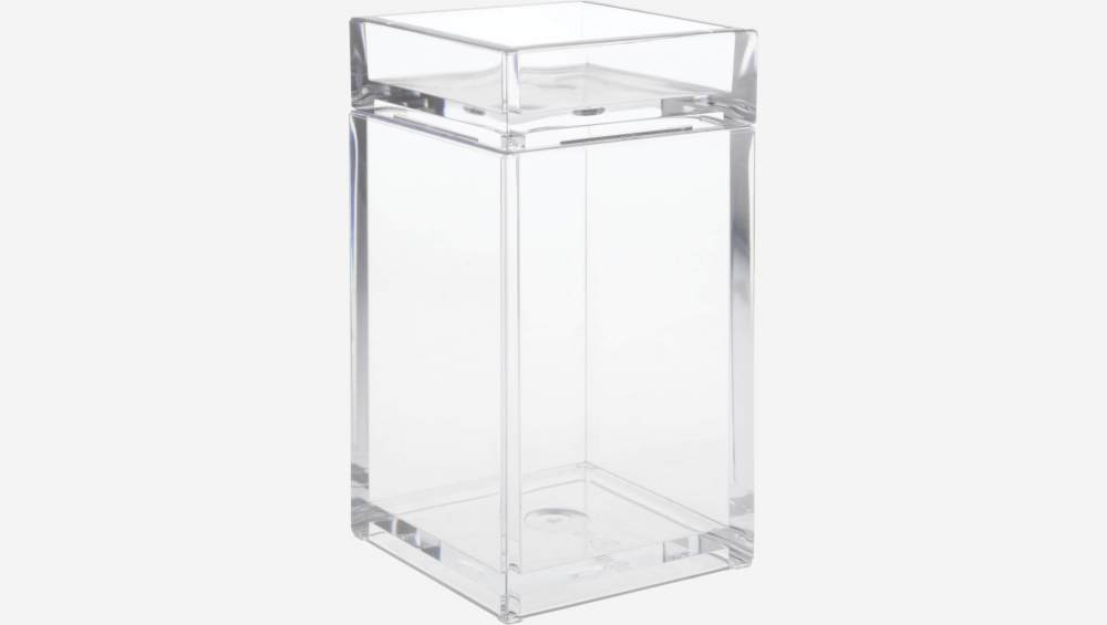 Caja con tapa - 6,5 x 12,1 x 6,5 cm - Transparente