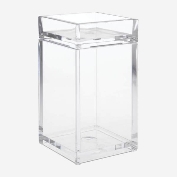 Boîte avec couvercle - 6,5 x 12,1 x  6,5 cm - Transparent
