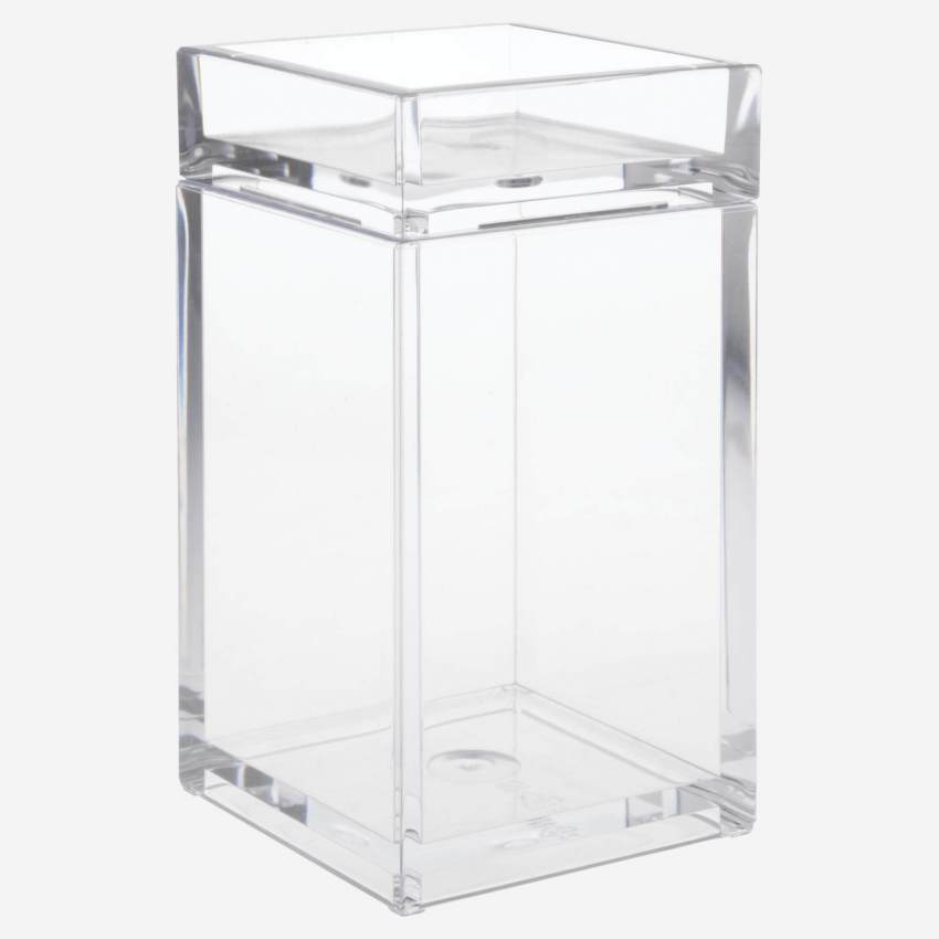 Boîte avec couvercle - 6,5 x 12,1 x  6,5 cm - Transparent
