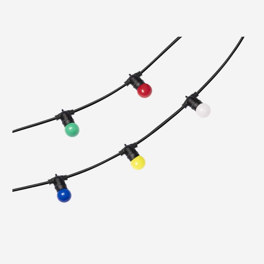 Set 5 bombillas LED E27 para guirnalda de exterior - Multicolor