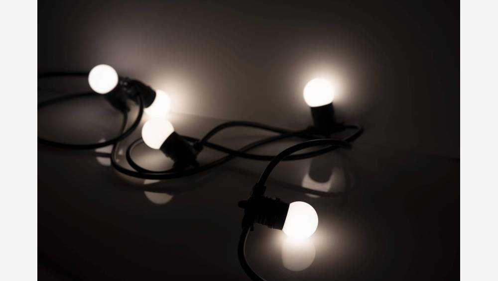 Conjunto de 5 lâmpadas LED E27 para grinalda de exterior - Branco quente