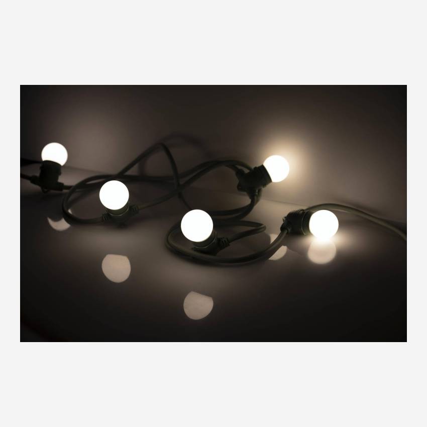 Set de 5 ampoules LED E27 pour guirlande d'extérieur - Blanc chaud