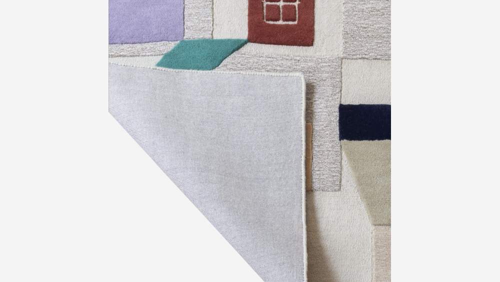 Alfombra de lana inyectada a mano - 170 x 240 cm - Multicolor - Design by F. Jacques