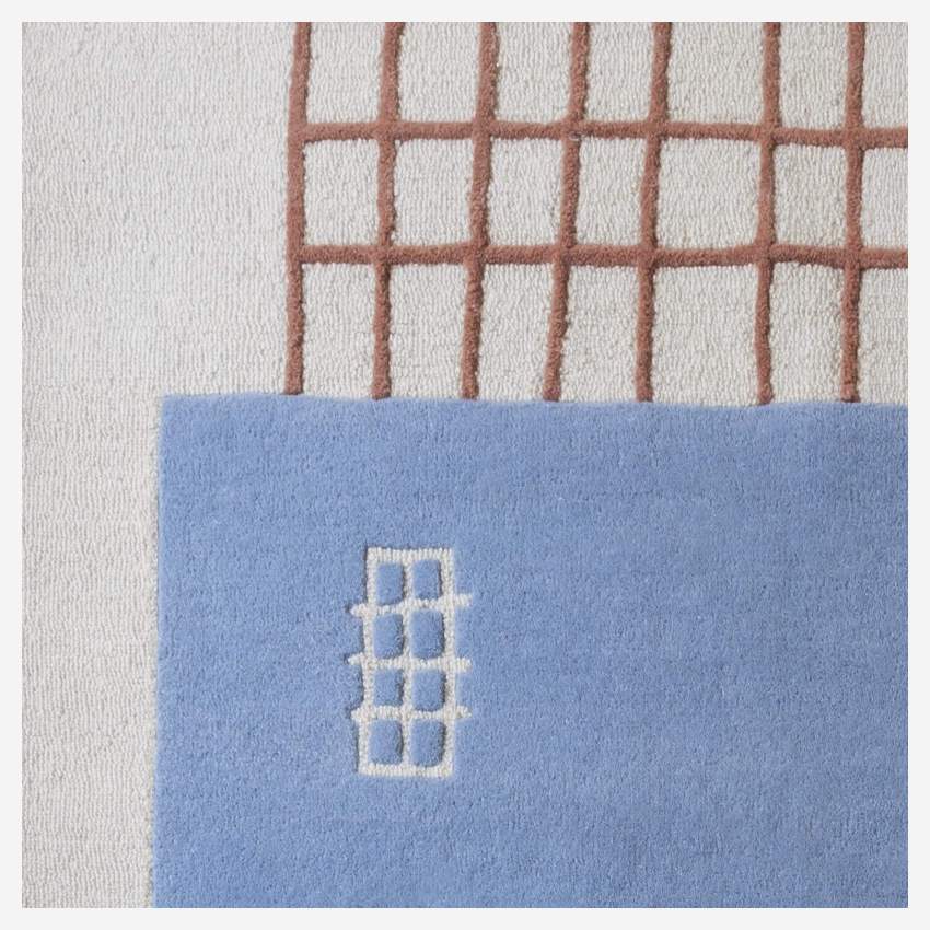 Tapis en laine tufté main - 170 x 240 cm - Motif maison - Design  by Floriane Jacques