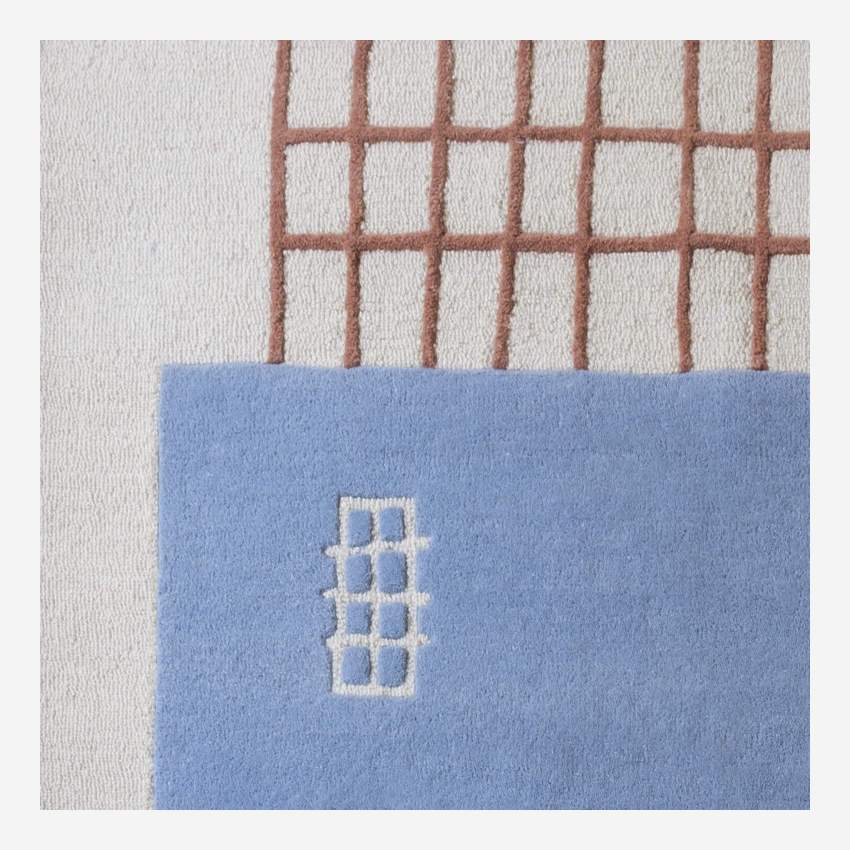 Tapis en laine tufté main - 170 x 240 cm - Motif maison - Design  by Floriane Jacques
