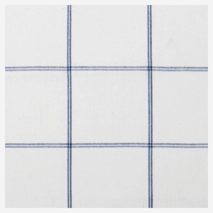 3er-Set Geschirrtücher aus Baumwolle - 50 x 70 cm - Weiß mit blauem Karomuster