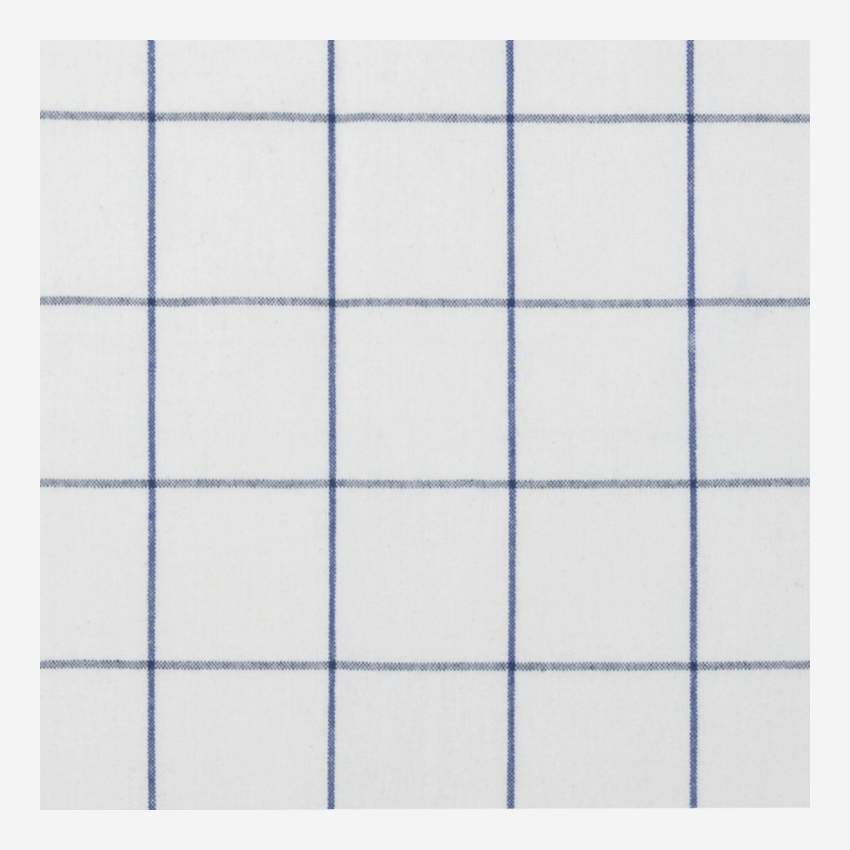 Lot de 3 torchons en coton - 50 x 70 cm - Blanc à carreaux bleus