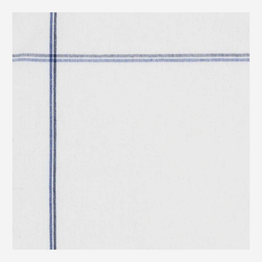 Pack 3 paños de cocina de algodón - 50 x 70 cm - Blanco con cuadros azules