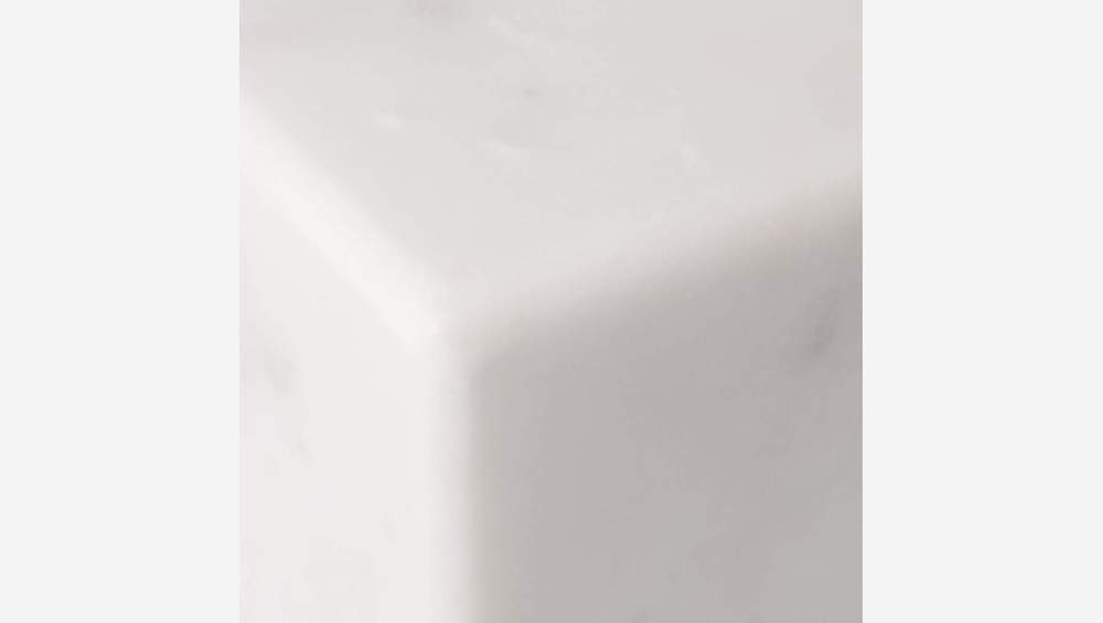 Sujetalibros cuadrado de mármol - Blanco