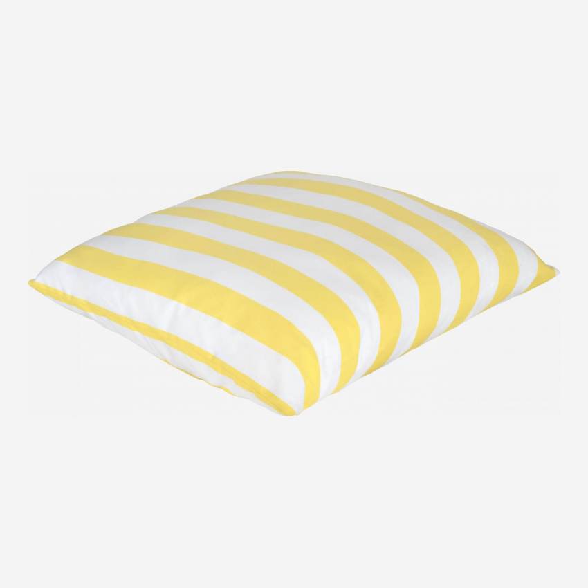 Almofada de exterior em acrílico - 75 x 75 cm - Riscas amarelas