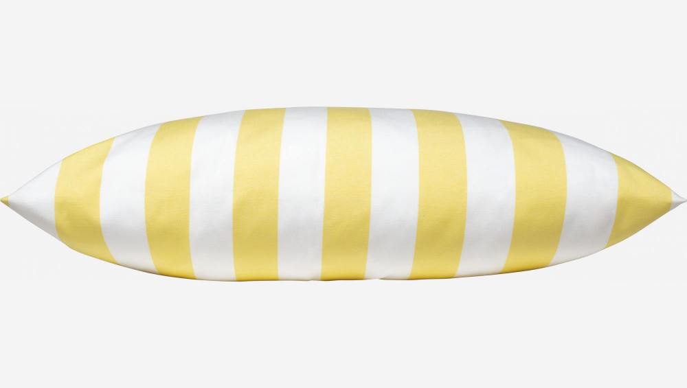 Cuscino da esterni in cotone - 75 x 75 cm - A righe gialle