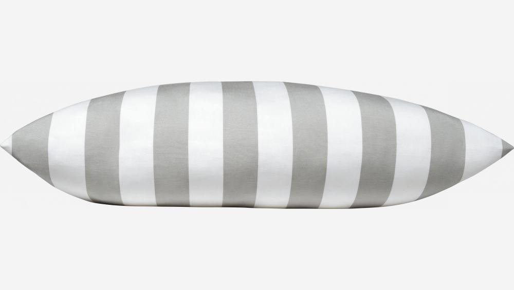 Cuscino da esterni in cotone - 75 x 75 cm - A righe grigie