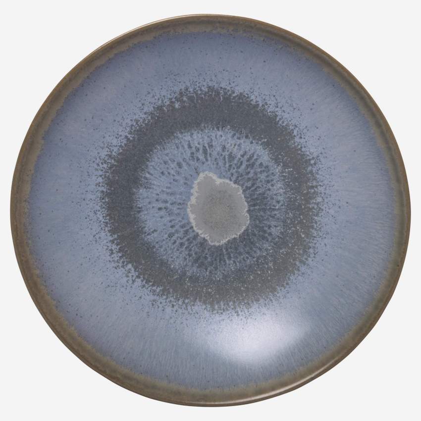 Kleiner Teller aus Sandstein - 16 cm - Blau und Braun