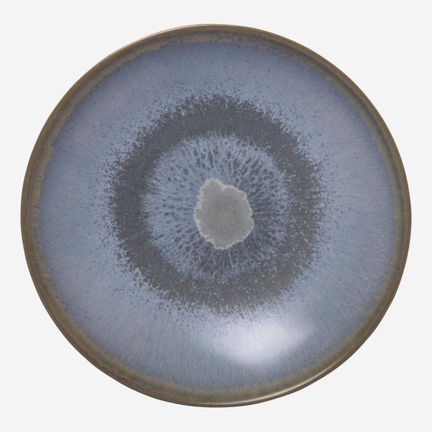 Kleiner Teller aus Sandstein - 16 cm - Blau und Braun