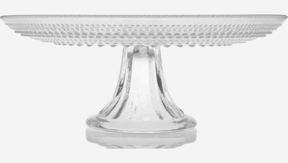 Soporte para tartas de vidrio - 27 cm - Transparente