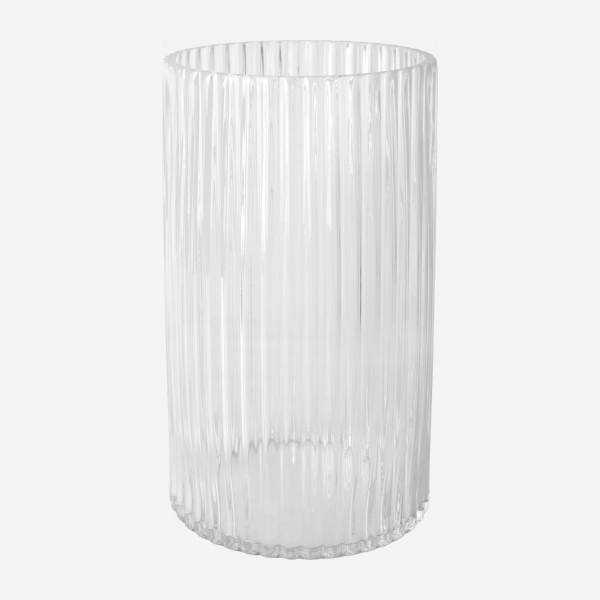 Vaso in vetro soffiato - 21 x 35 cm - Trasparente