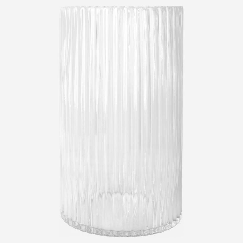Vaas van geblazen glas - 21 x 35 cm - Transparant