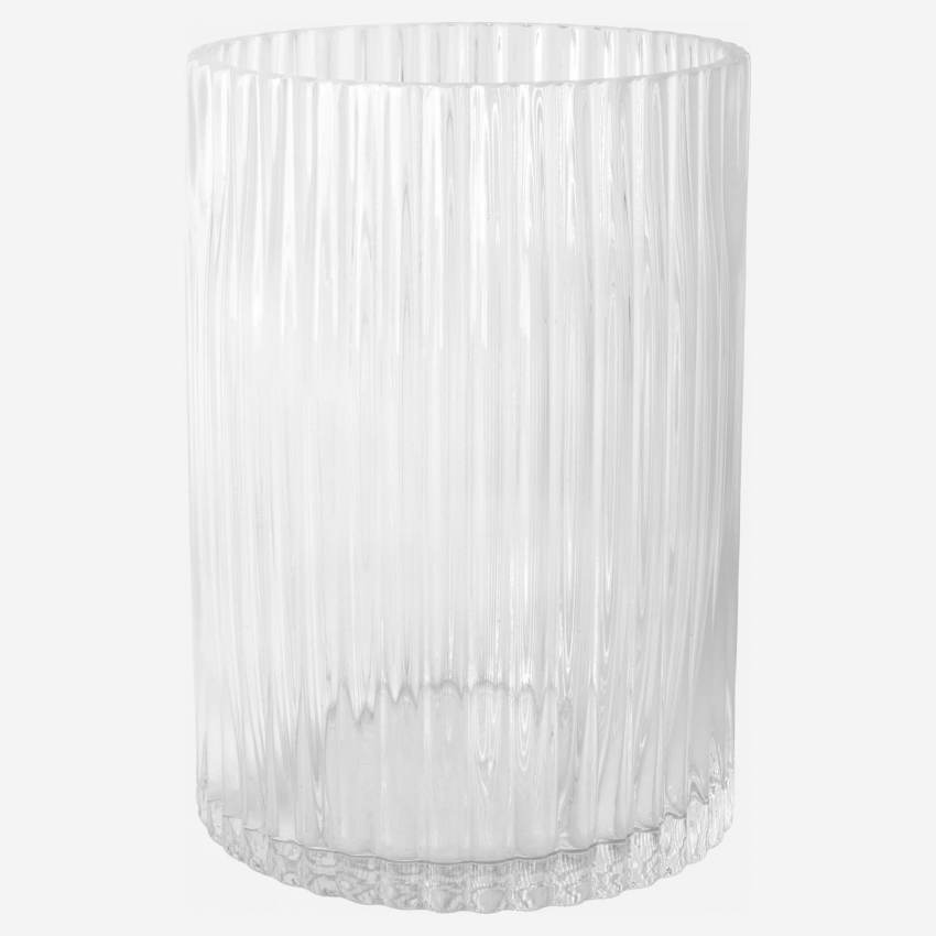 Vase en verre soufflé - 20 x 27 cm - Transparent