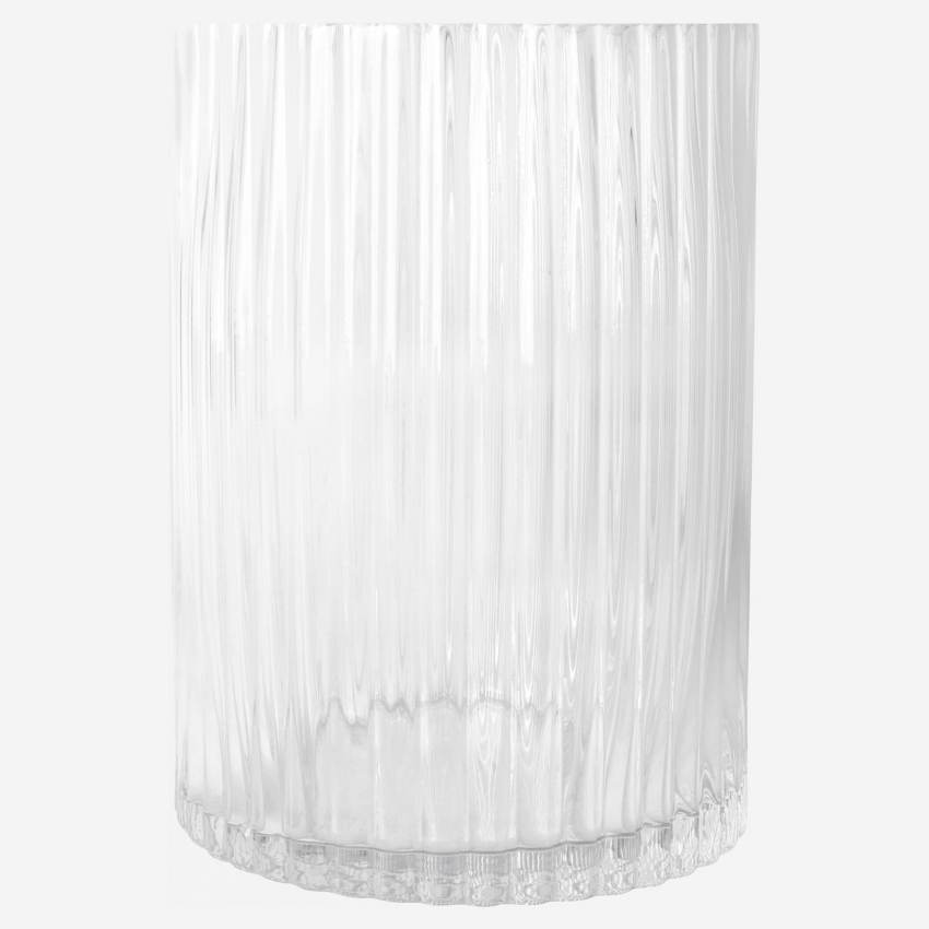 Vaas van geblazen glas - 20 x 27 cm - Transparant