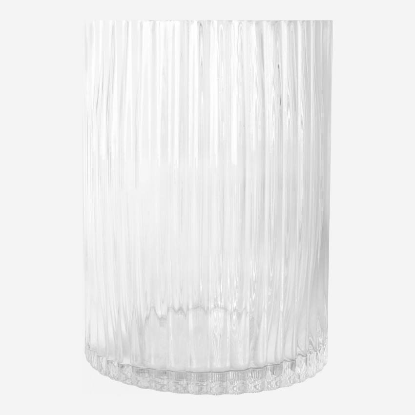 Vase en verre soufflé - 20 x 27 cm - Transparent
