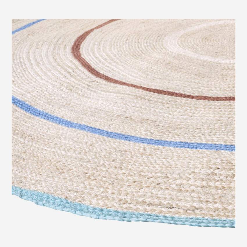 Runder Teppich aus Jute - 200 cm - Bunt
