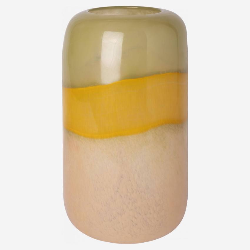 Vaas van geblazen glas - 23 x 35 cm - Meerkleurig