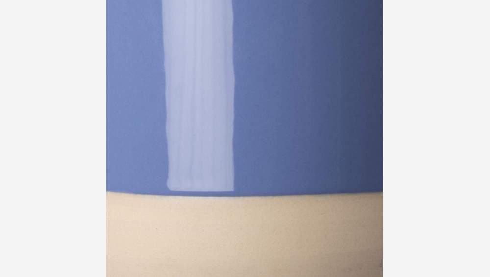 Cache-pot en grès - 23 x 21 cm - Bleu