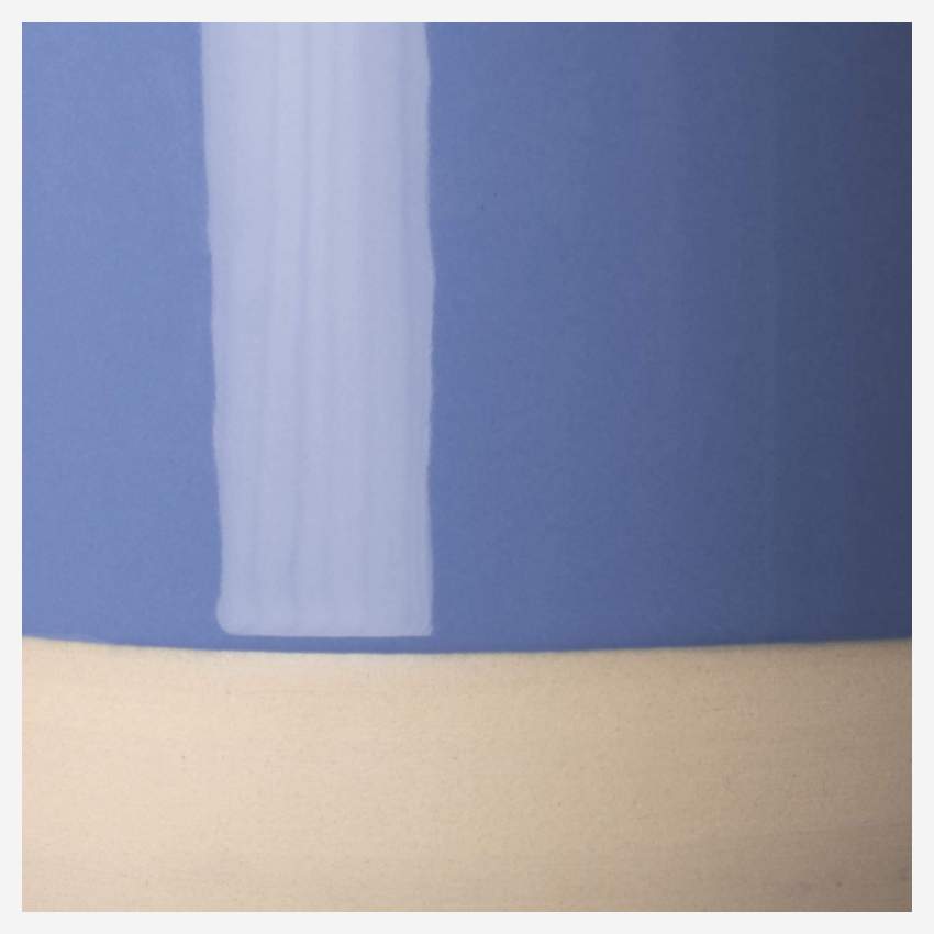 Cache-pot en grès - 23 x 21 cm - Bleu