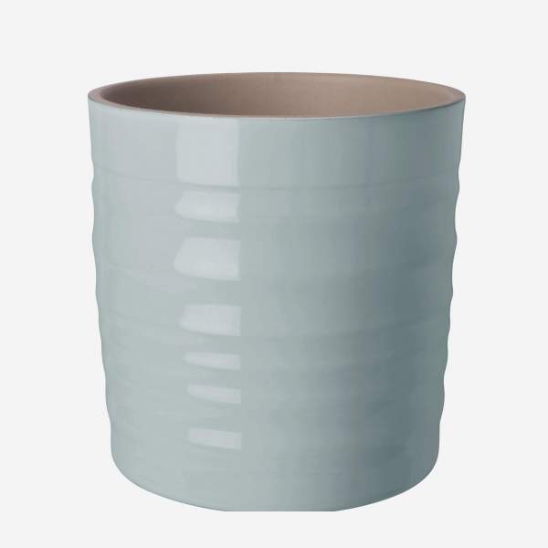 Vaso em cerâmica - 20 x 21 cm - Cinzento