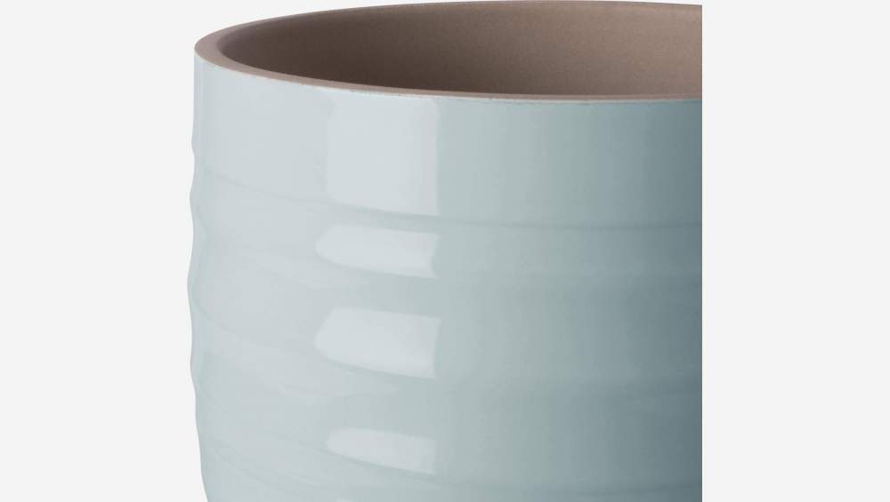 Macetero de cerámica - 20 x 21 cm - Gris