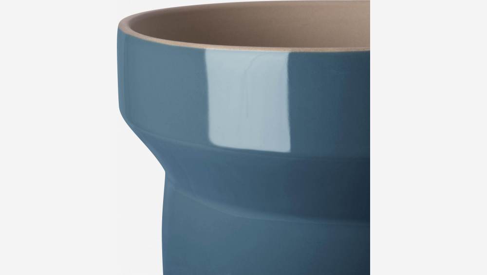 Vaso em cerâmica - 13 x 19 cm - Azul