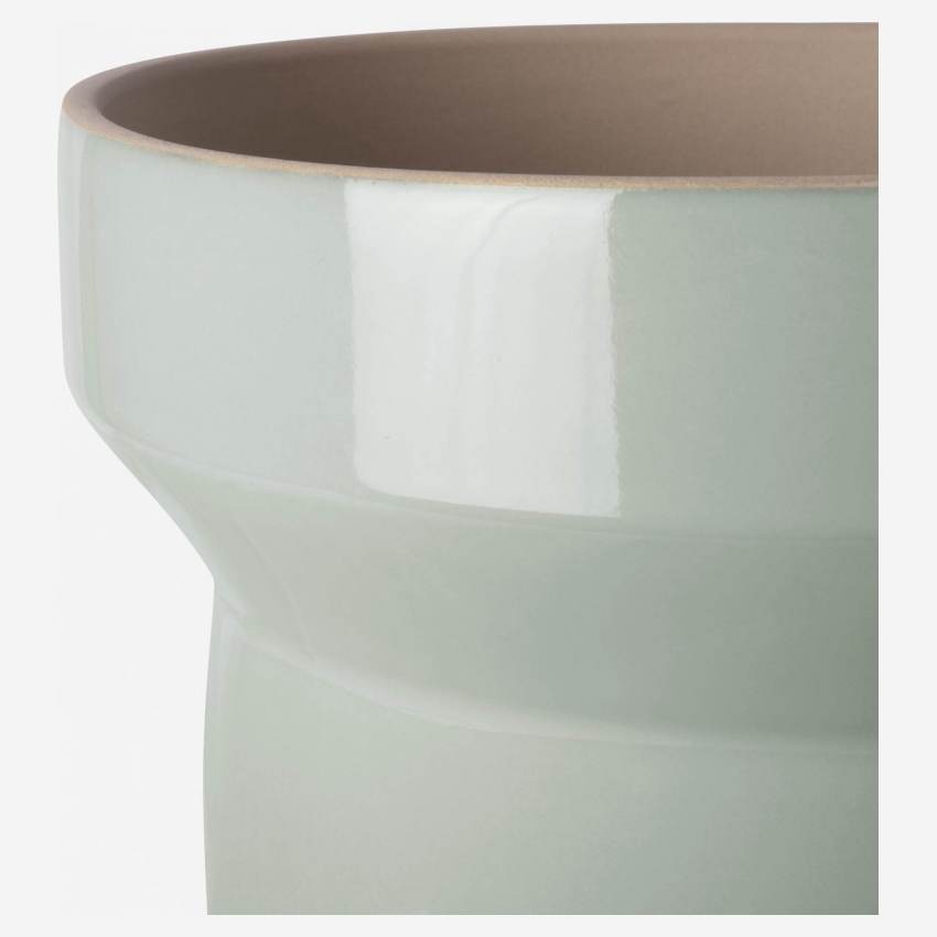 Übertopf aus Keramik - 17 x 22 cm - Grau