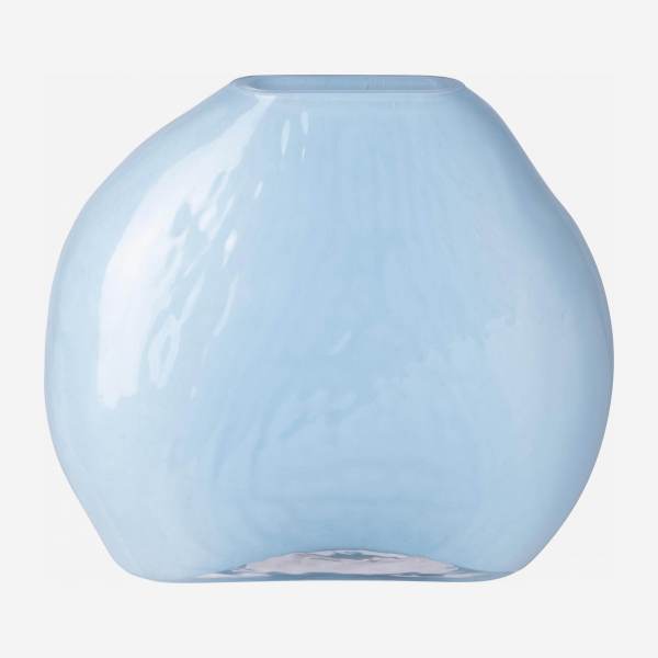 Vase aus geblasenem Glas - 23 cm - Blau
