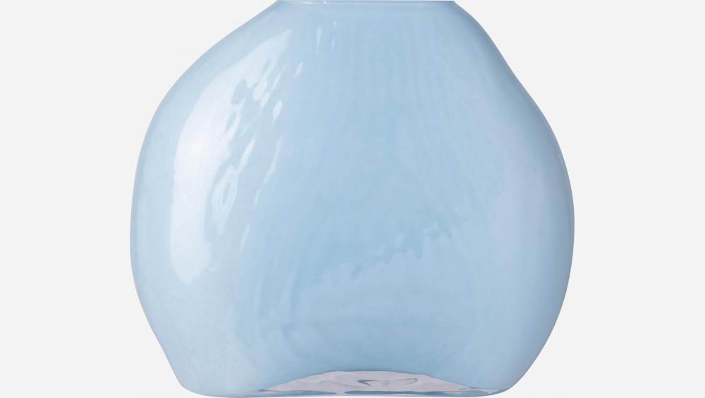 Aqua Vaas van Geblazen Glas - 23 cm Blauw - Habitat