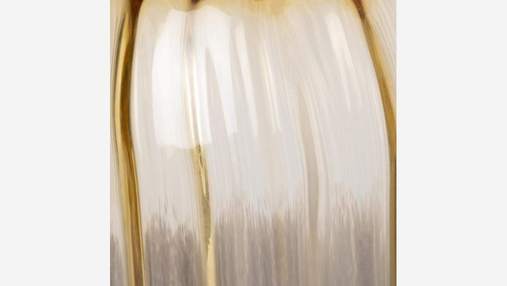 Jarrón de vidrio soplado - 18 x 32 cm - Beige