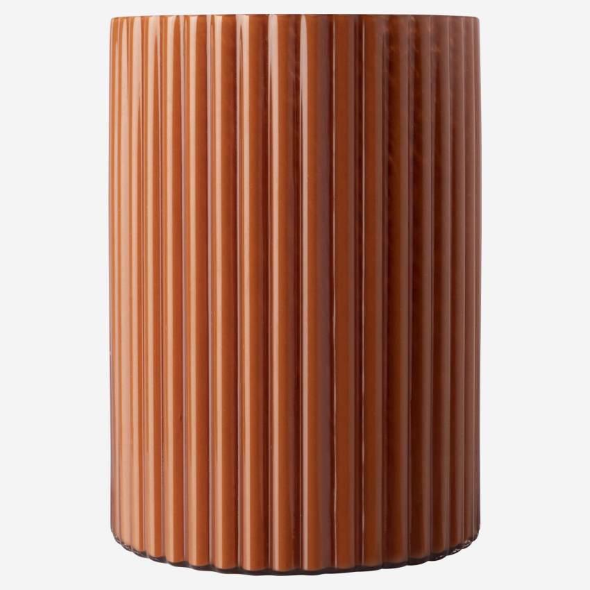 Vase aus geblasenem Glas - 20 x 27 cm - Orange