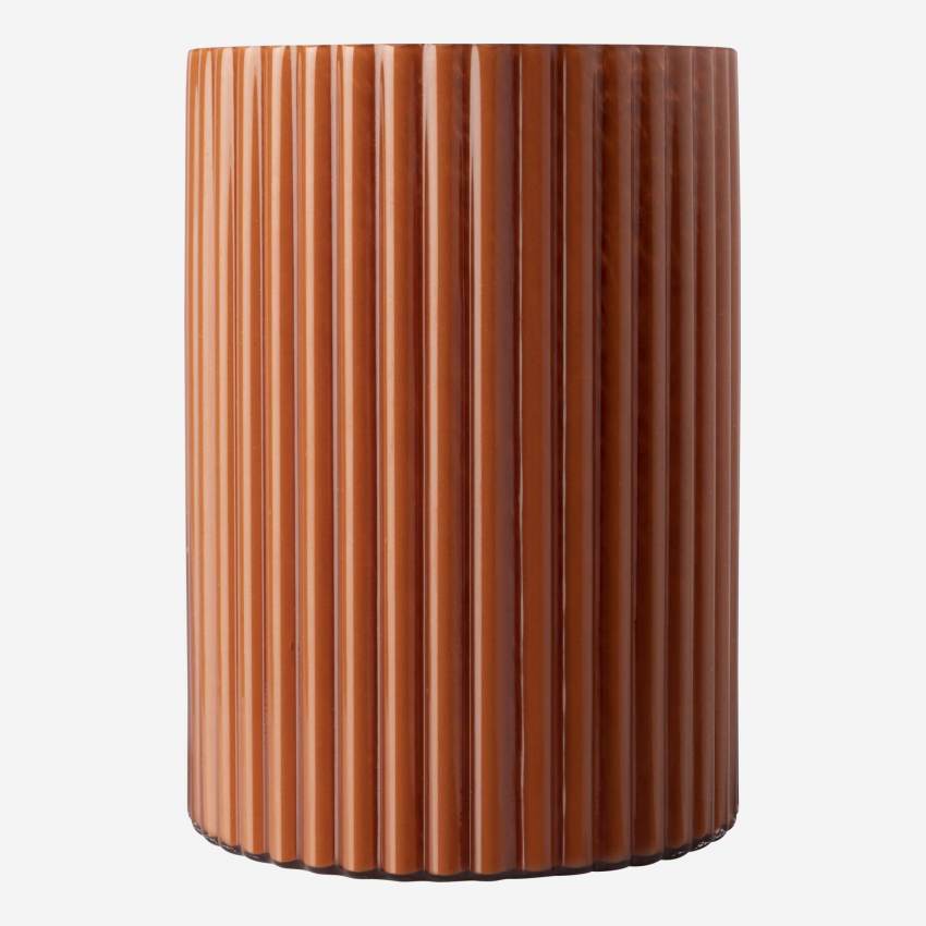 Vase aus geblasenem Glas - 20 x 27 cm - Orange