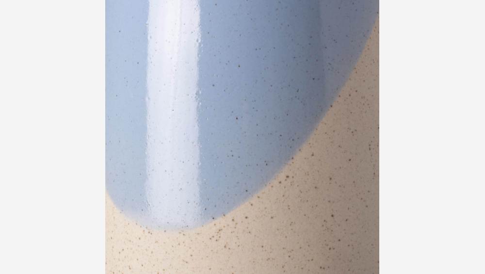 Vase aus Sandstein - 16 x 25 cm - Blau, Beige und Orange