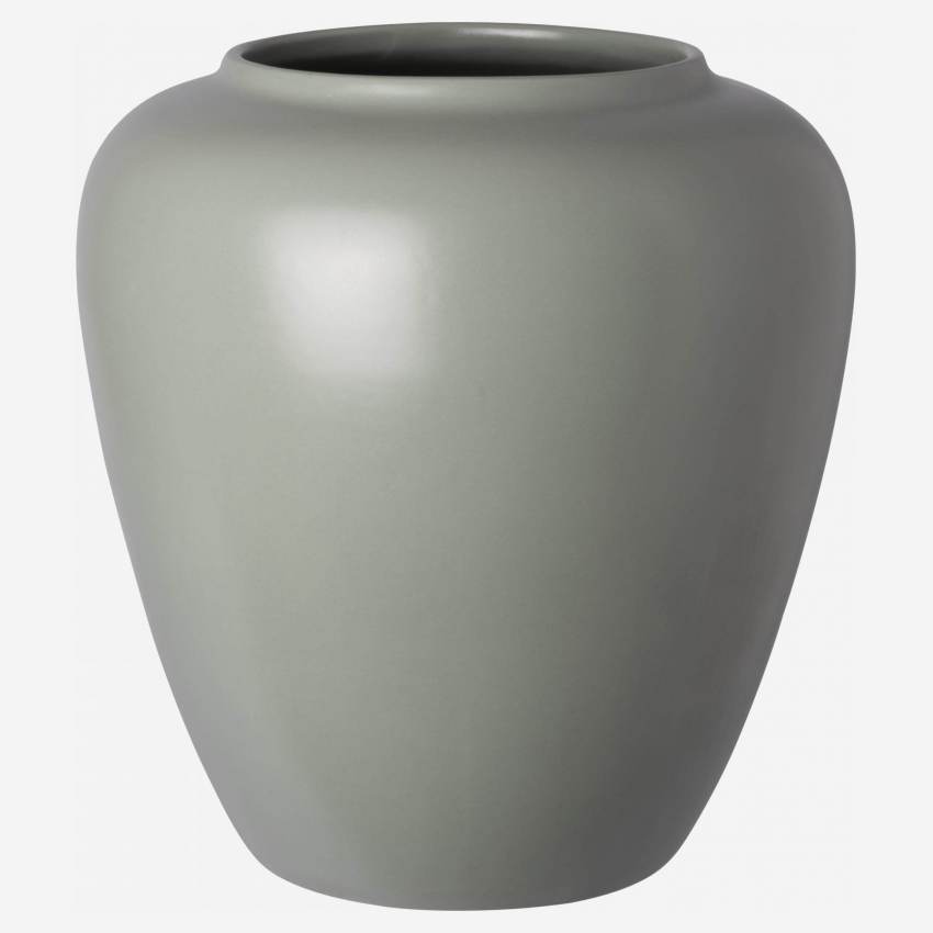 Vase en grès - 21 x 23 cm - Vert