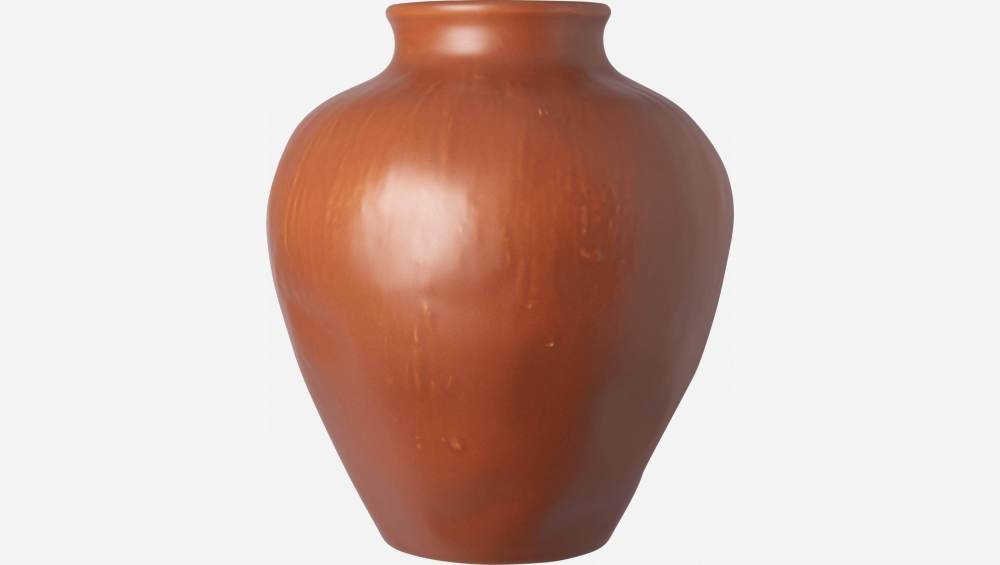 Vase aus Sandstein - 23 x 27 cm - Braun