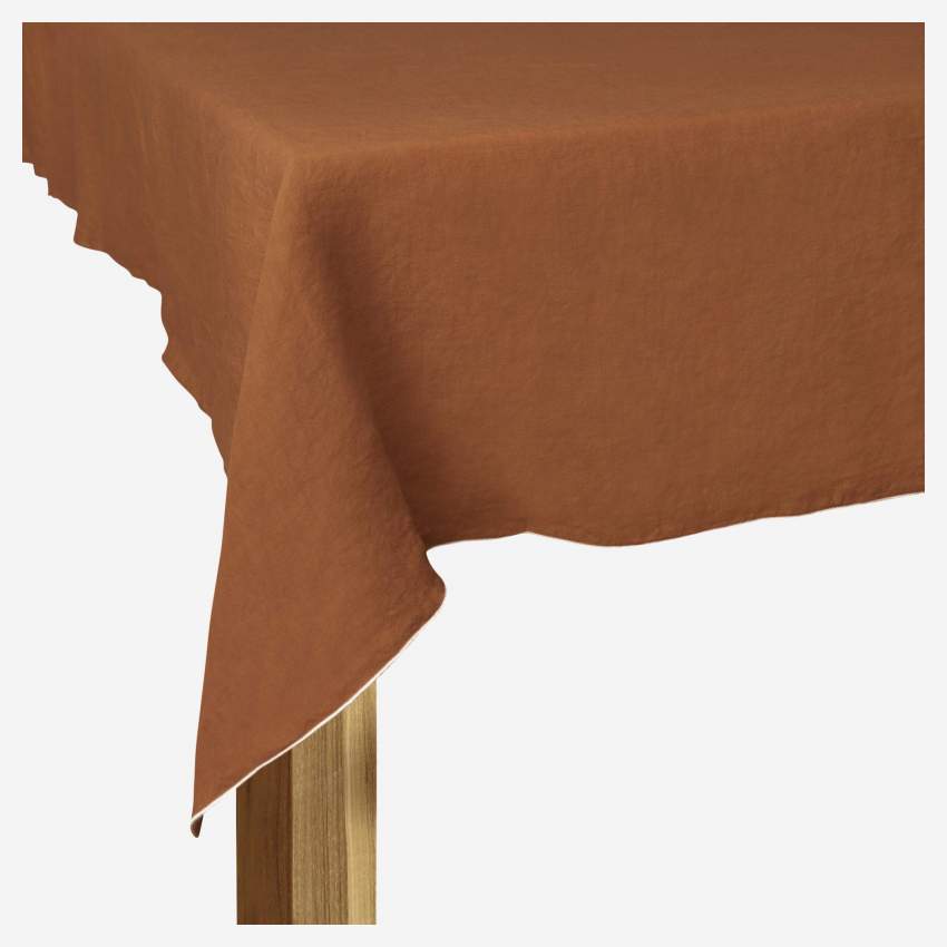 Mantel de Lino - 150 x 250 cm - Marrón caramelo