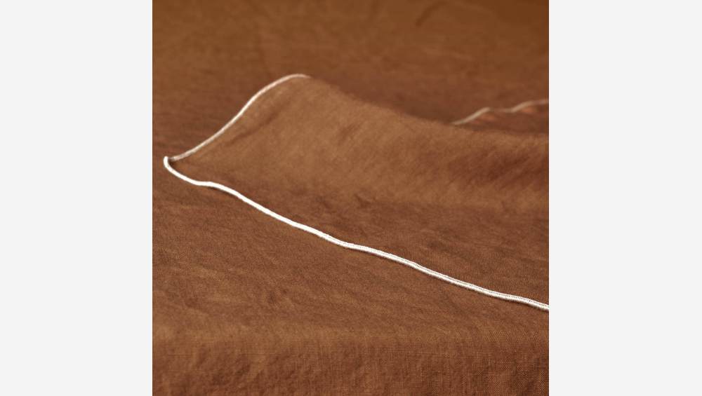 Tovaglia in lino - 150 x 250 cm - Marrone caramello