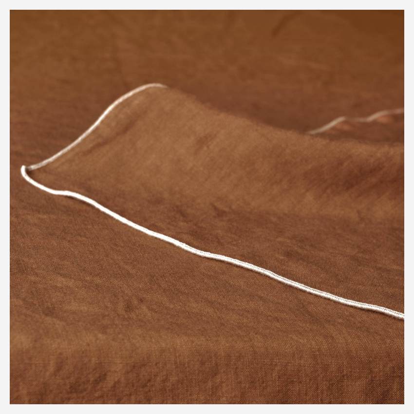 Tovaglia in lino - 150 x 250 cm - Marrone caramello
