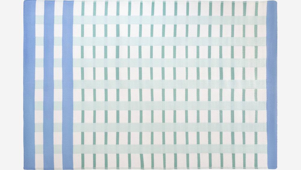 Tapete de exterior - 180 x 240 cm - Motivo verde e azul - Design by Floriane Jacques