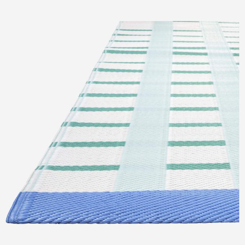 Outdoor-Teppich - 180 x 240 cm - Muster in Grün und Blau - Design by Floriane Jacques