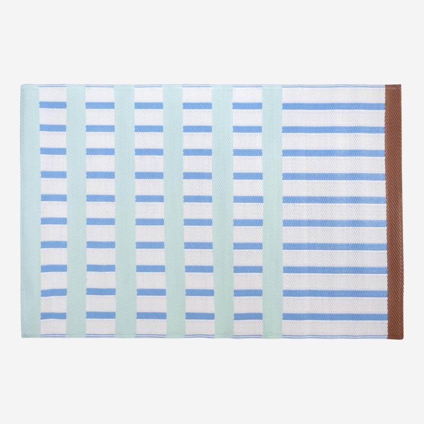 Outdoor-Teppich - 120 x 180 cm - Muster in Grün und Blau - Design by Floriane Jacques