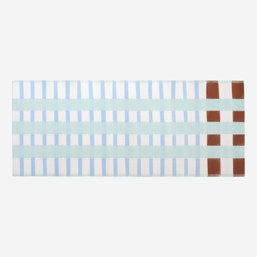Outdoor-Teppich - 75 x 180 cm - Muster in Grün und Blau - Design by Floriane Jacques