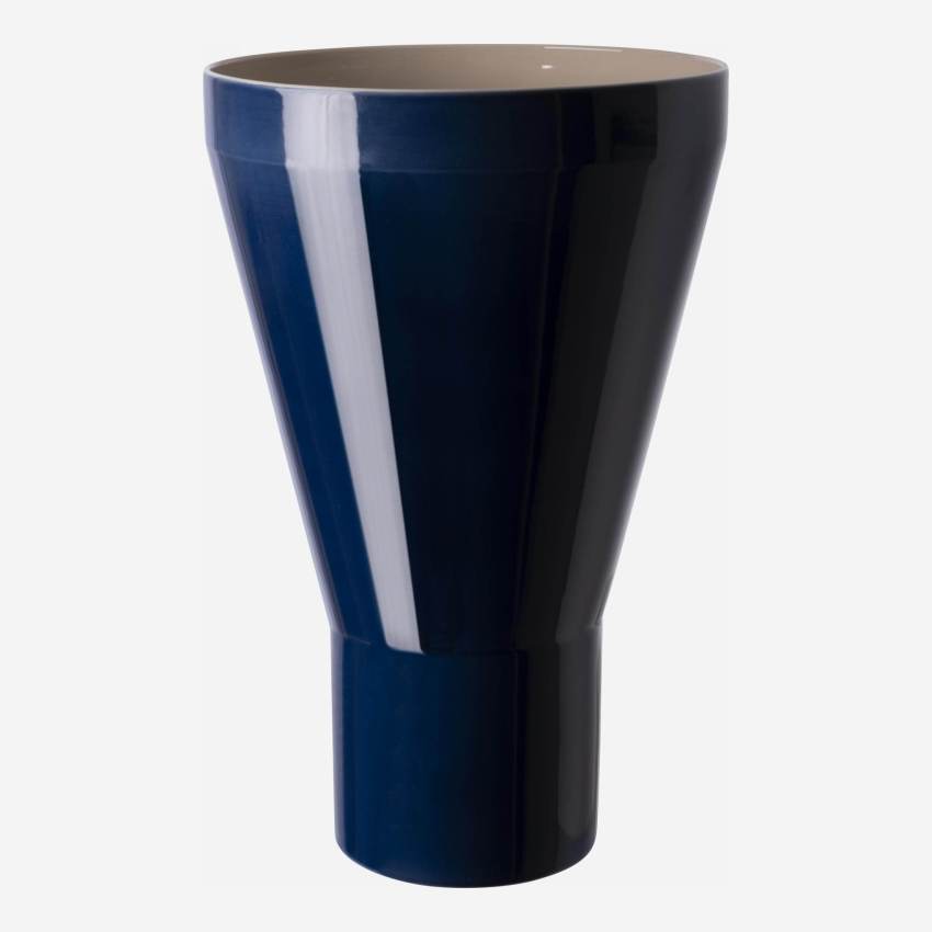 Vase aus Sandstein - 24 x 38 cm - Blau - Design by Frédéric Sofia